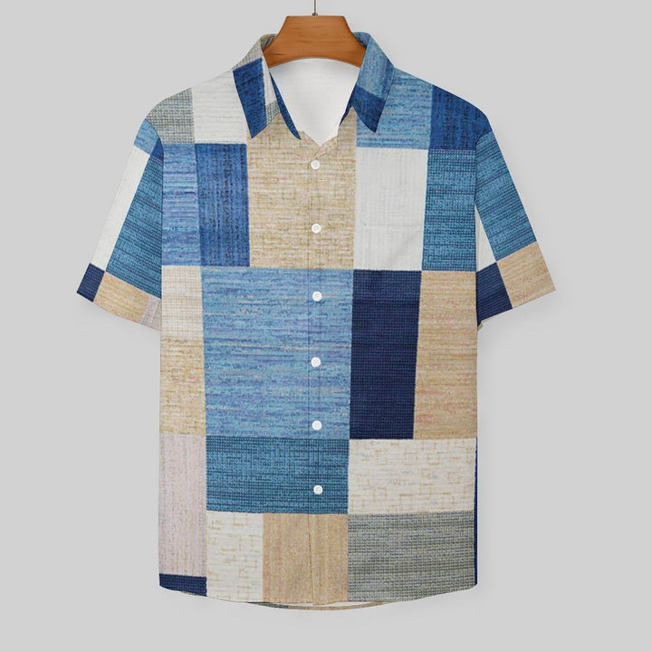 Men's Vintage Medieval Geometric Casual Short Sleeve Shirt 2311000010