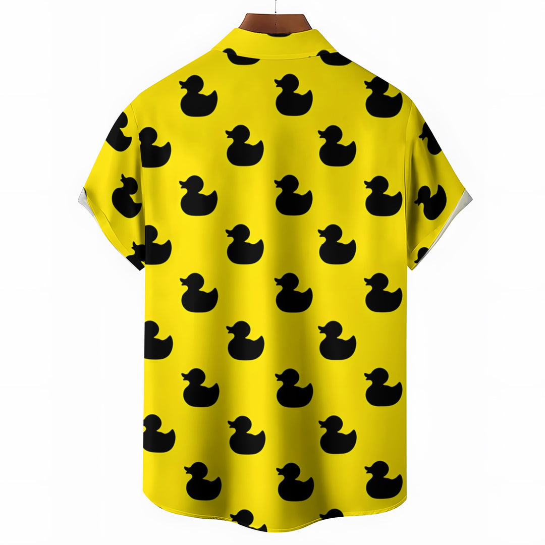 Men's Little Black Duck Casual Short Sleeve Shirt 2403000382