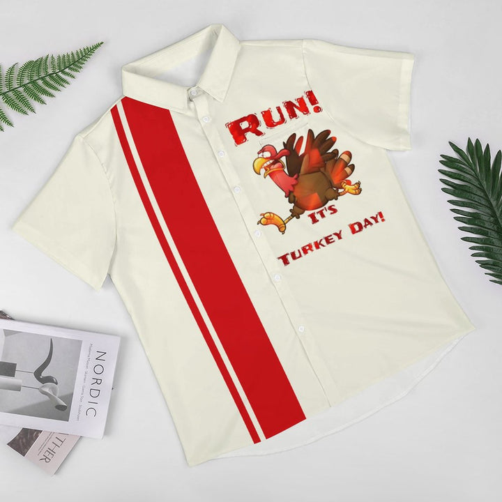 Run Turkey Chest Pocket Short Sleeve Shirt 2310000390