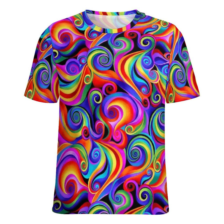 Men's Colorful Art Spiral T-shirt 2312000011