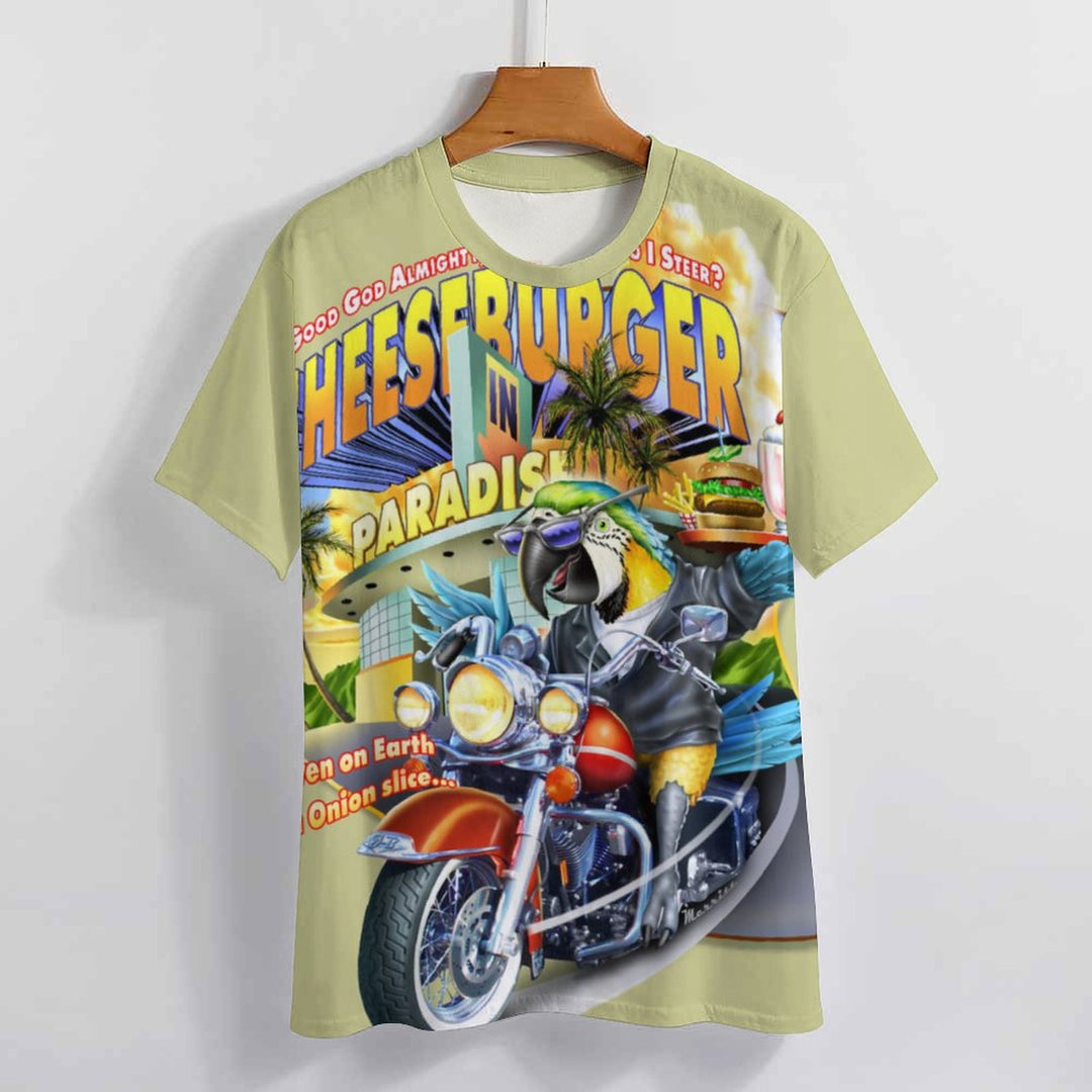 Parrot Motorcycle Round Neck Casual T-shirt 2310000362