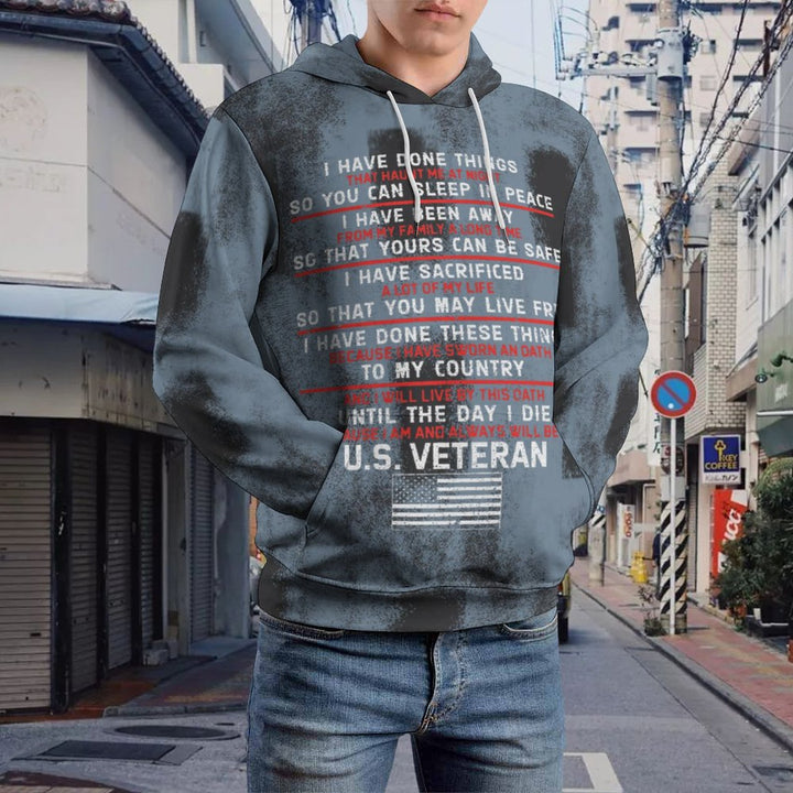 Unisex Veterans I Have Done Things So You Can Sleep In Peace Vintage Hoodie 2309000837