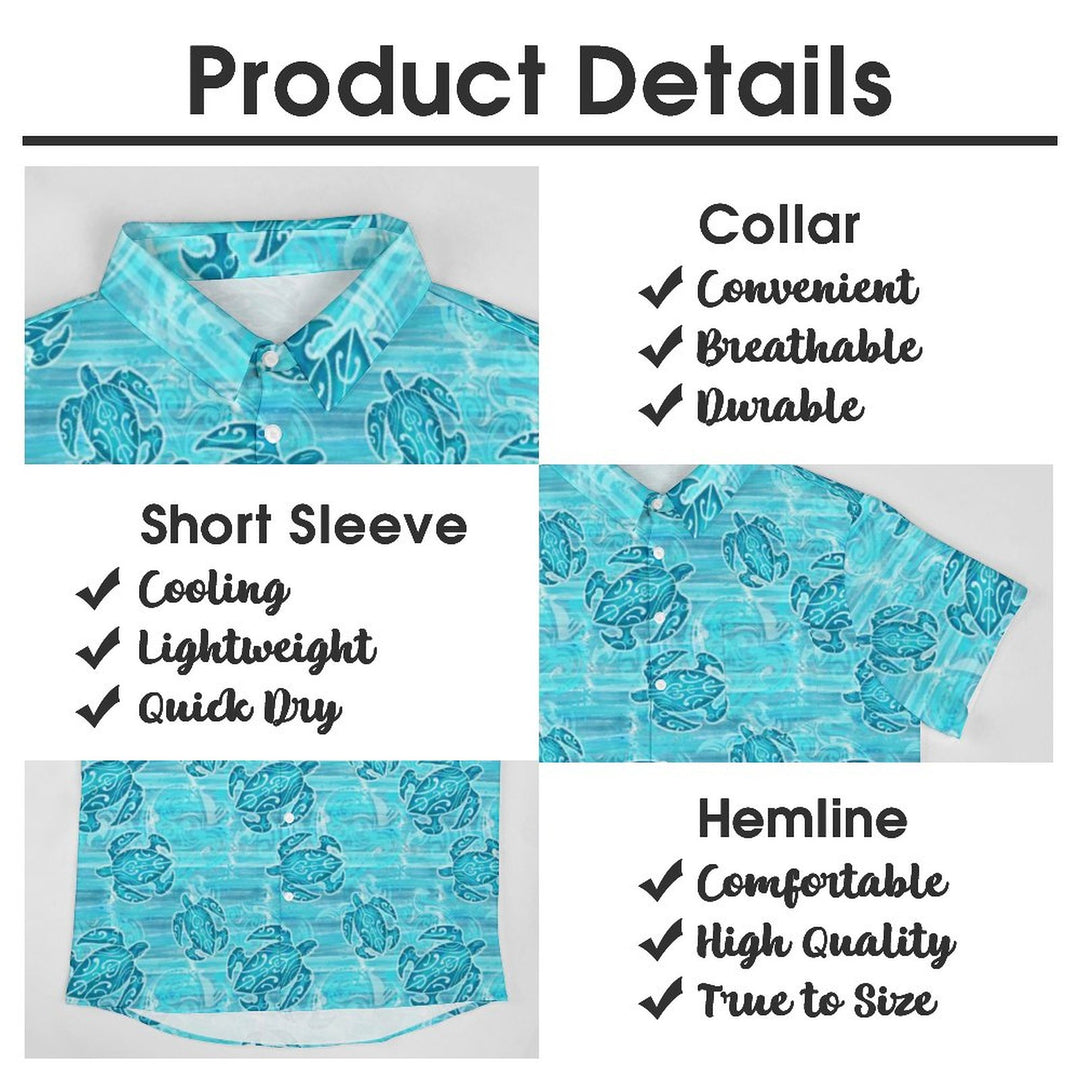 Turtle Casual Breast Pocket Short Sleeve Shirt 2309000027