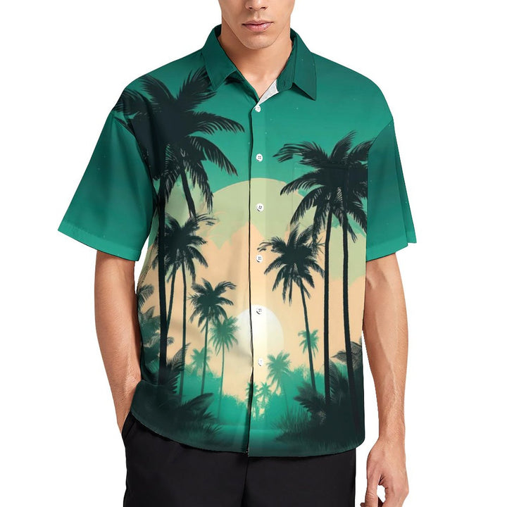 Coconut Grove Print Button Men's Pocket Shirt 2307100669