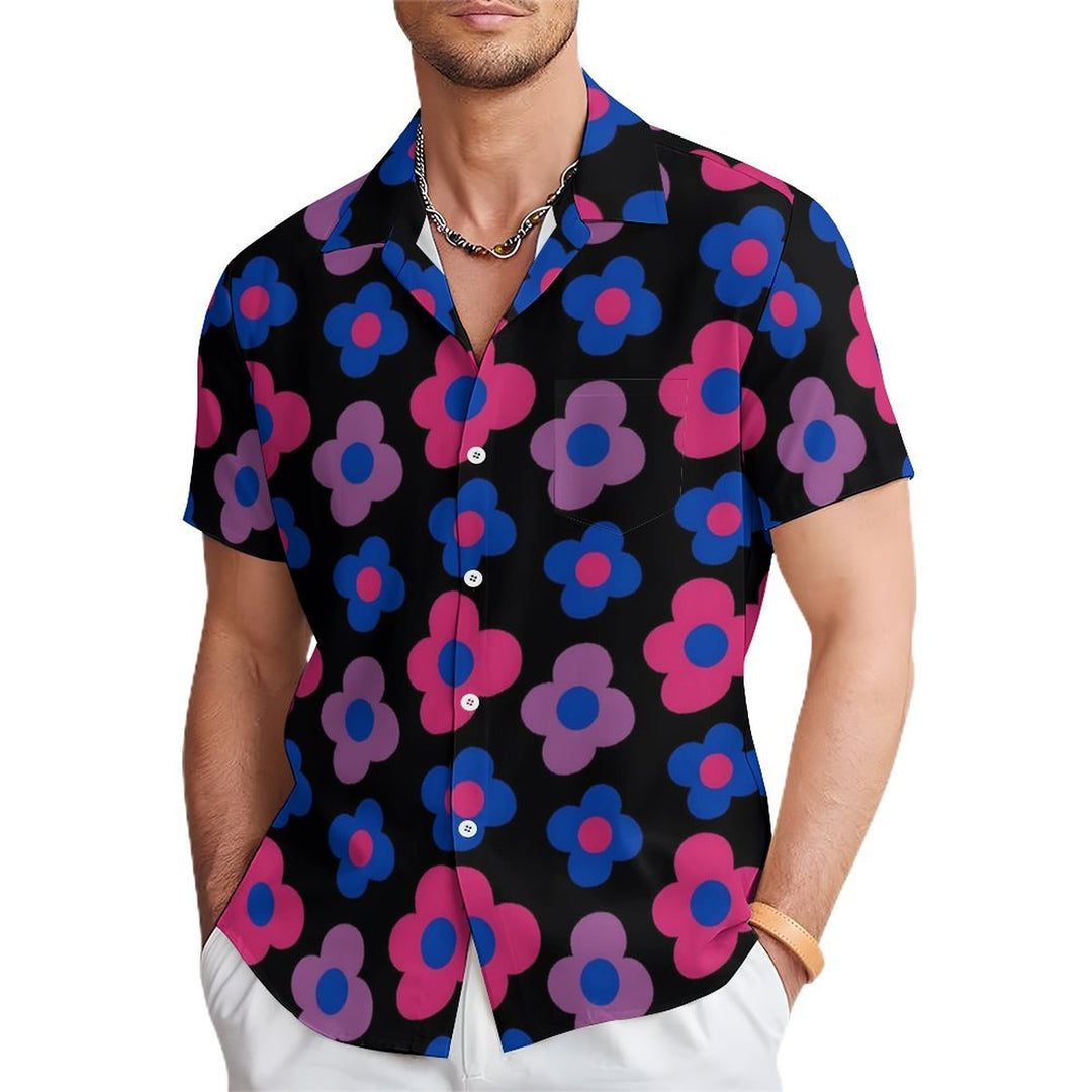 Men's Flowers Casual Short Sleeve Shirt 2311000574