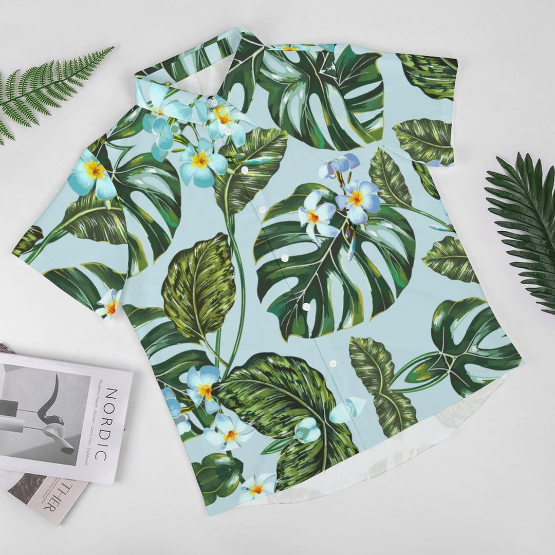 Men's Custom Tropical Plant Casual Short Sleeve Shirt 2307101655