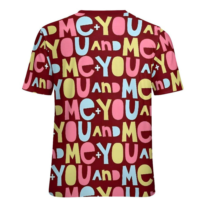 "You and Me" Women's Casual Short Sleeve T-Shirt 2310000624