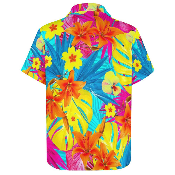 Men's Floral Print Casual Fashion Short Sleeve Shirt 2307100857