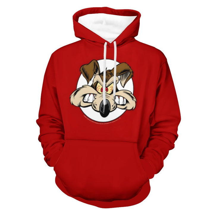 Unisex Hooded Coyote Print Sweatshirt 2310000904