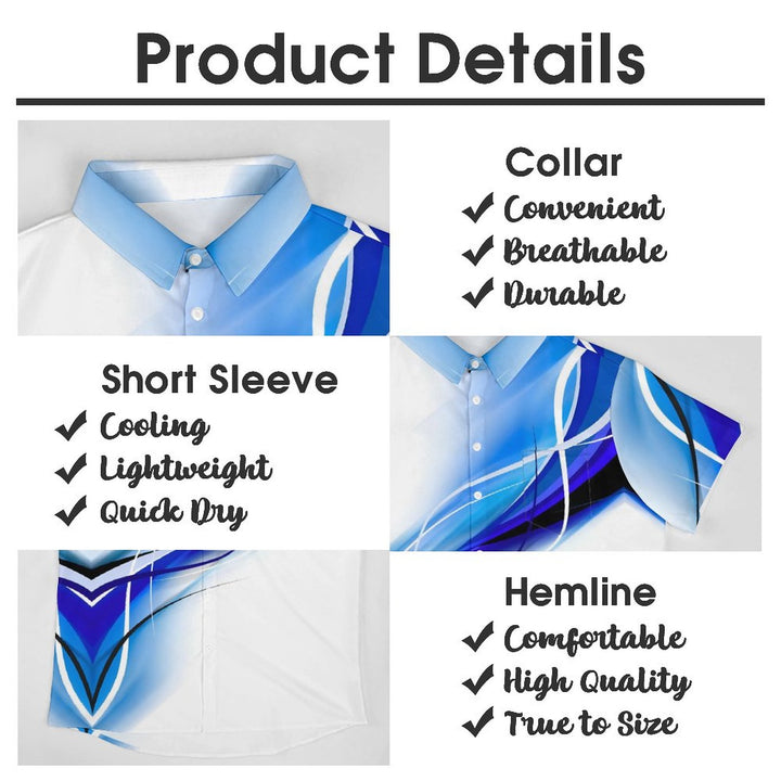 Men's Gradient Casual Short Sleeve Shirt 2310000896