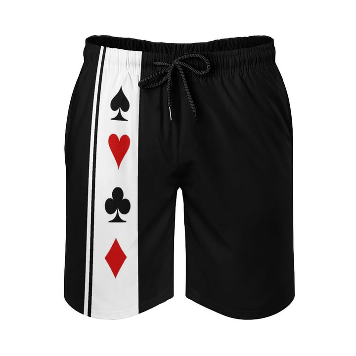 Men's Sports Poker Pattern Shorts 2402000303