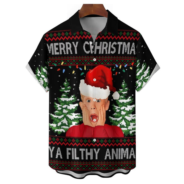 Men's Christmas Casual Short Sleeve Shirt 2311000138