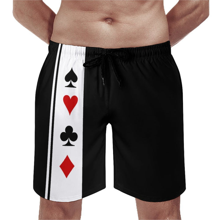 Men's Sports Poker Pattern Shorts 2402000303