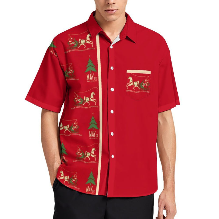 Christmas Chest Pocket Short Sleeved Shirt 2310000288