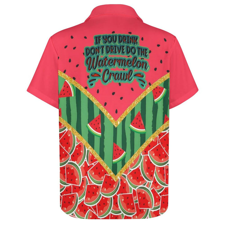 Watermelon Chest Pocket Short Sleeved Shirt 2310000282