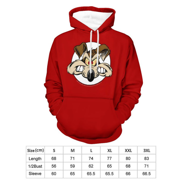 Unisex Hooded Coyote Print Sweatshirt 2310000904
