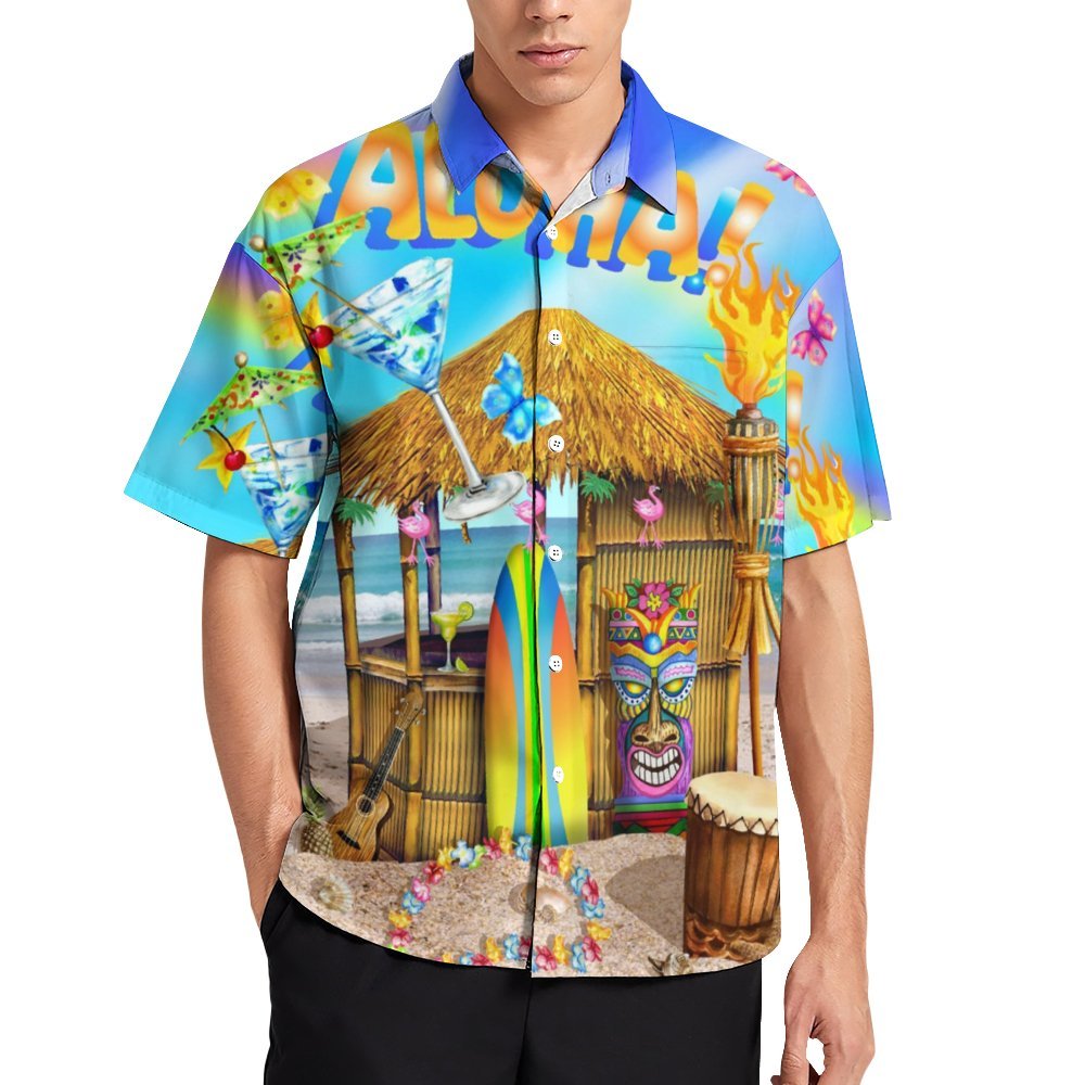 Men's Hawaiian Casual Short Sleeve Shirt 2310000149