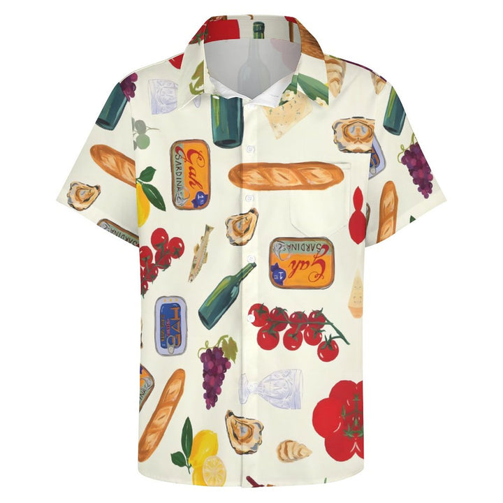 Men's Food Casual Short Sleeve Shirt 2401000032