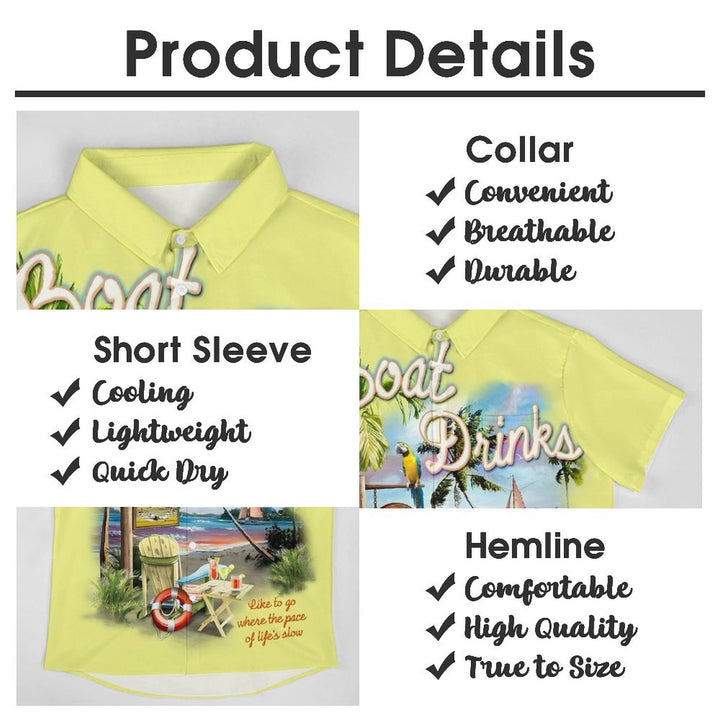 Men's Hawaiian Casual Short Sleeve Shirt 2401000236
