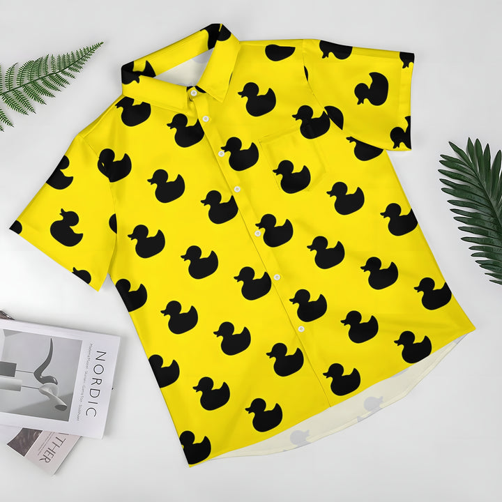 Men's Little Black Duck Casual Short Sleeve Shirt 2403000382