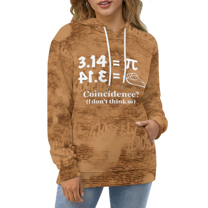 Unisex Cute Pi Day Letter Print Casual Hoodie 2309000773