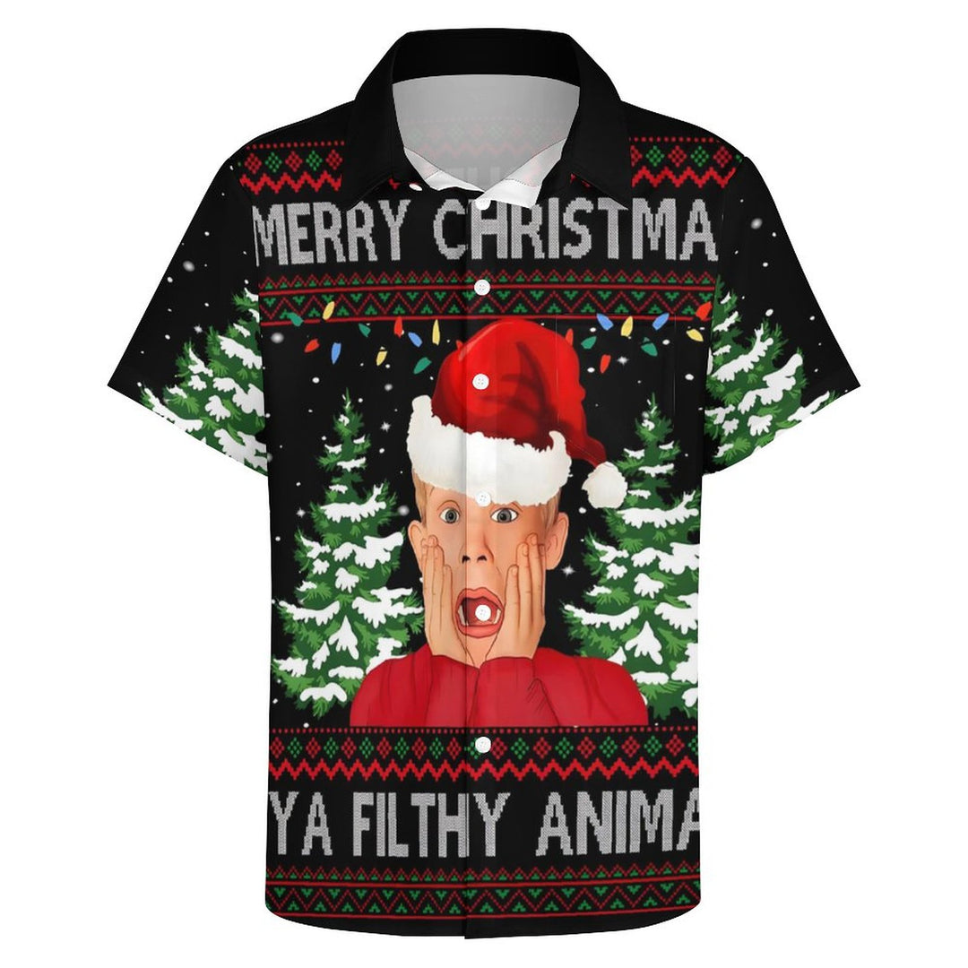 Men's Christmas Casual Short Sleeve Shirt 2311000138