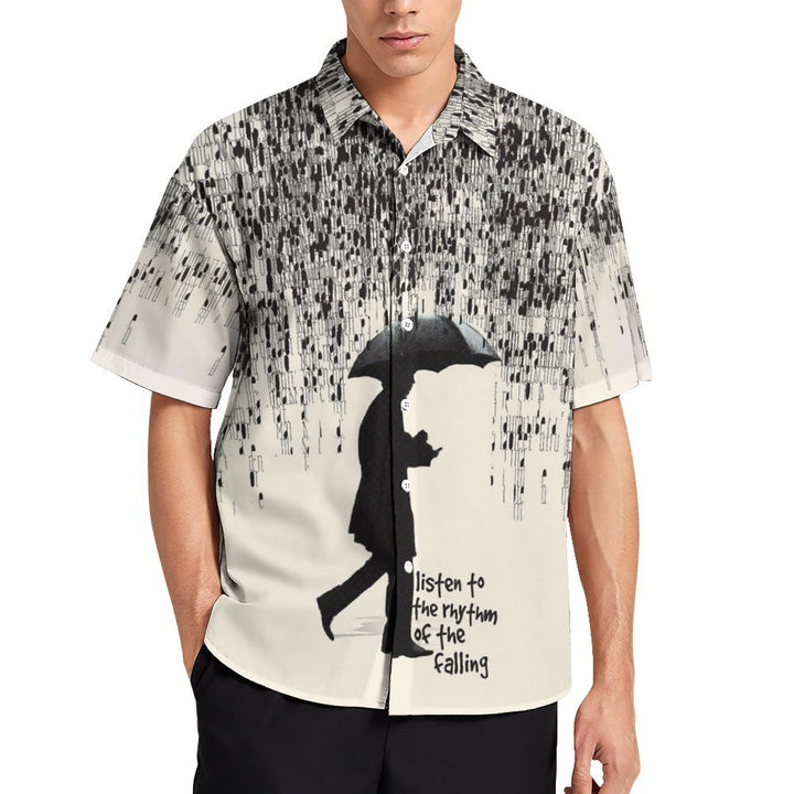 Men's Fun Printed Casual Chest Pocket Short Sleeve Shirt 2309000435